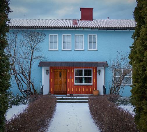 A snow covered home